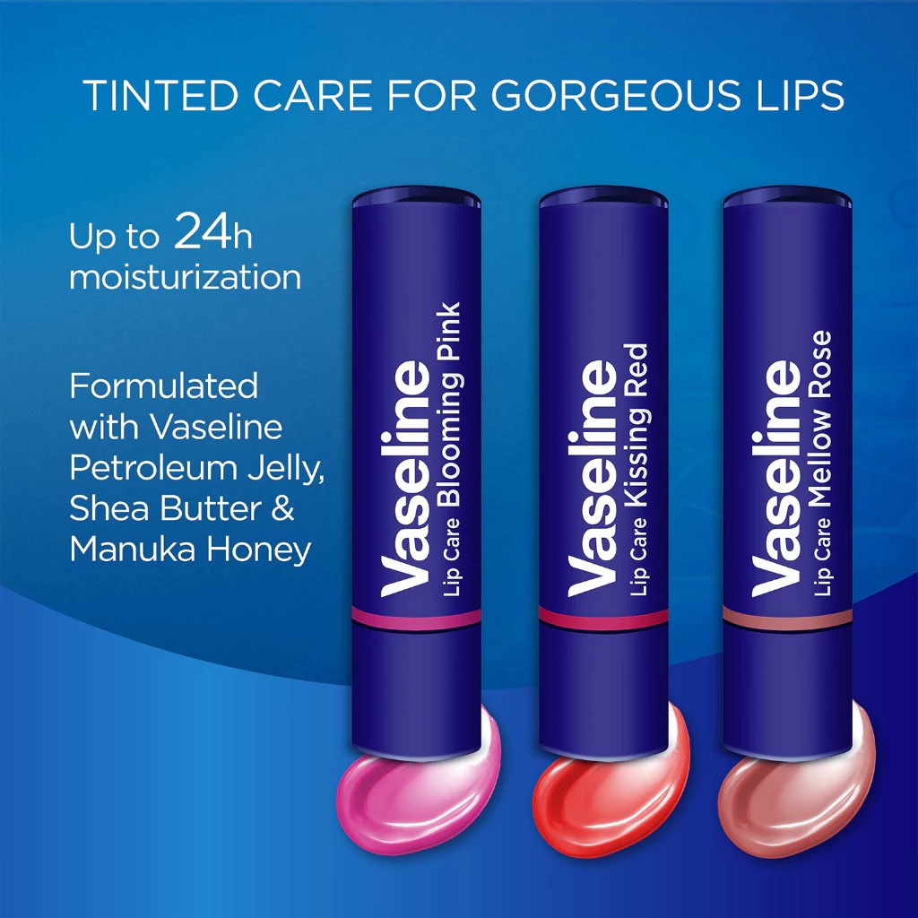 Vaseline Lip Care Colour+Care 3gr - Kissing Red (Lip Colour Stick)