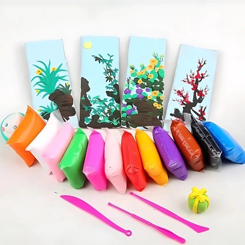 Mainan Edukasi Anak Super Light Clay 7gr (Mainan Plastisin 12 Warna)