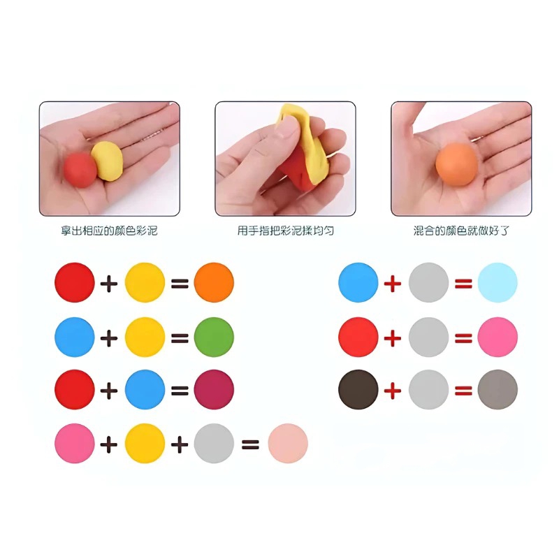 Mainan Edukasi Anak Super Light Clay 7gr (Mainan Plastisin 12 Warna)