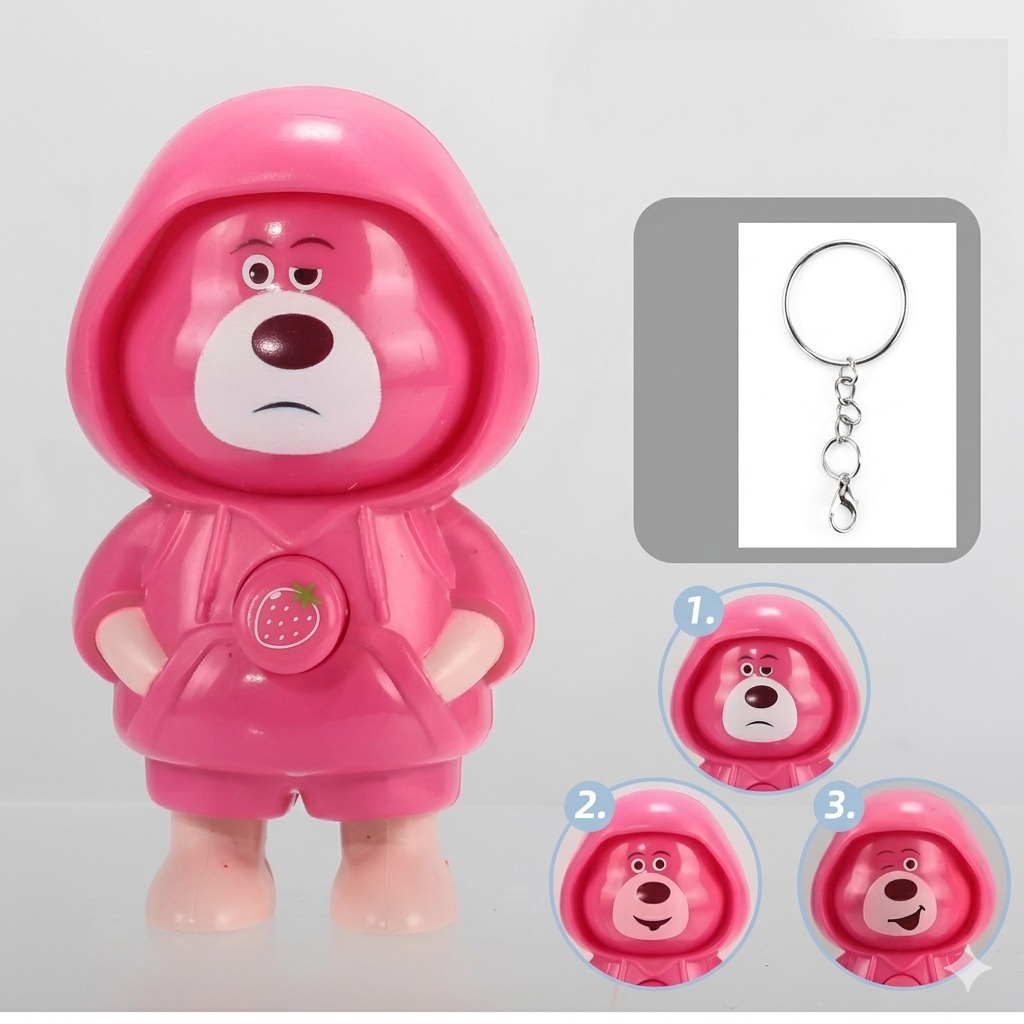 Gantungan Kunci Karakter 3 Mode Ekspresi - LOTSO (Mainan Anak Lucu)