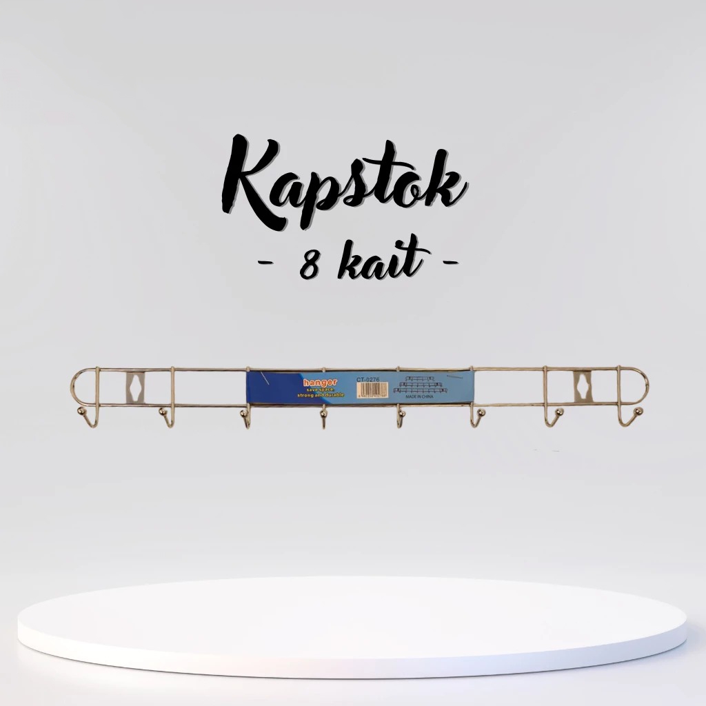 Kapstok Gantungan Baju Stainless Steel 8 Kait 43cm (Anti Karat) Kapstok Gantungan Baju Stainless Steel 8 Kait 43cm (Anti Karat)