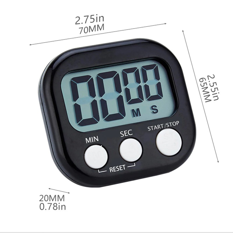 Digital Kitchen Timer Mini Portable (Alat Pengatur Waktu Masak)