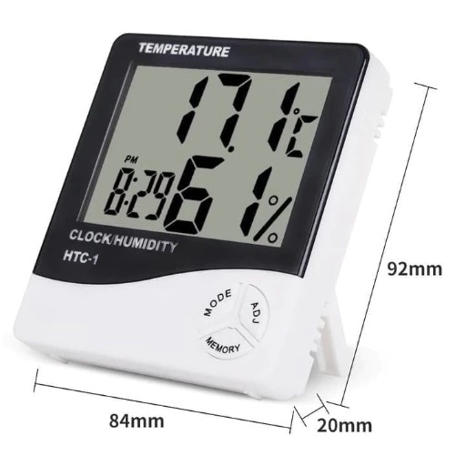 Digital Thermometer Hygrometer HTC-1 (Alat Ukur Suhu Ruangan)