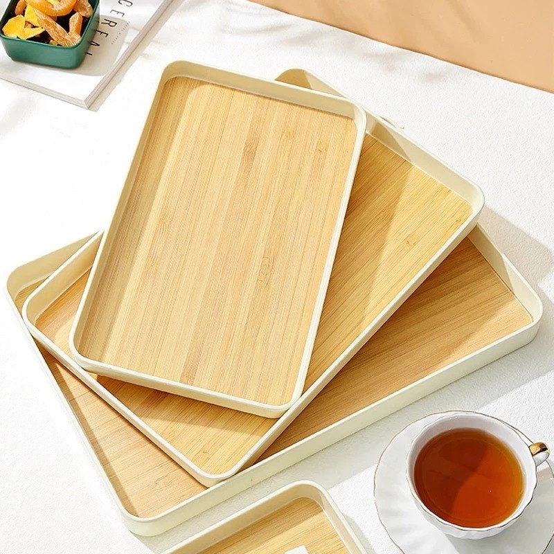 Nampan Kayu Aesthetic 19x30x3cm (Tatakan Dapur Serbaguna)