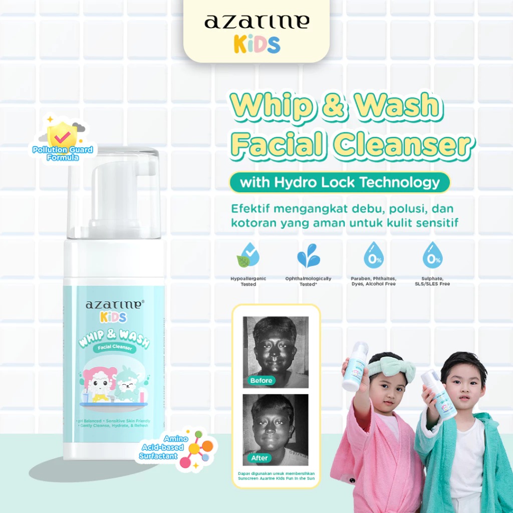 Azarine Kids Whip & Wash Facial Cleanser 100ml Azarine Kids Whip & Wash Facial Cleanser 100ml