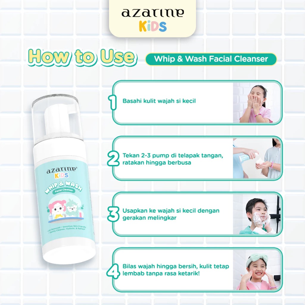 Azarine Kids Whip & Wash Facial Cleanser 100ml