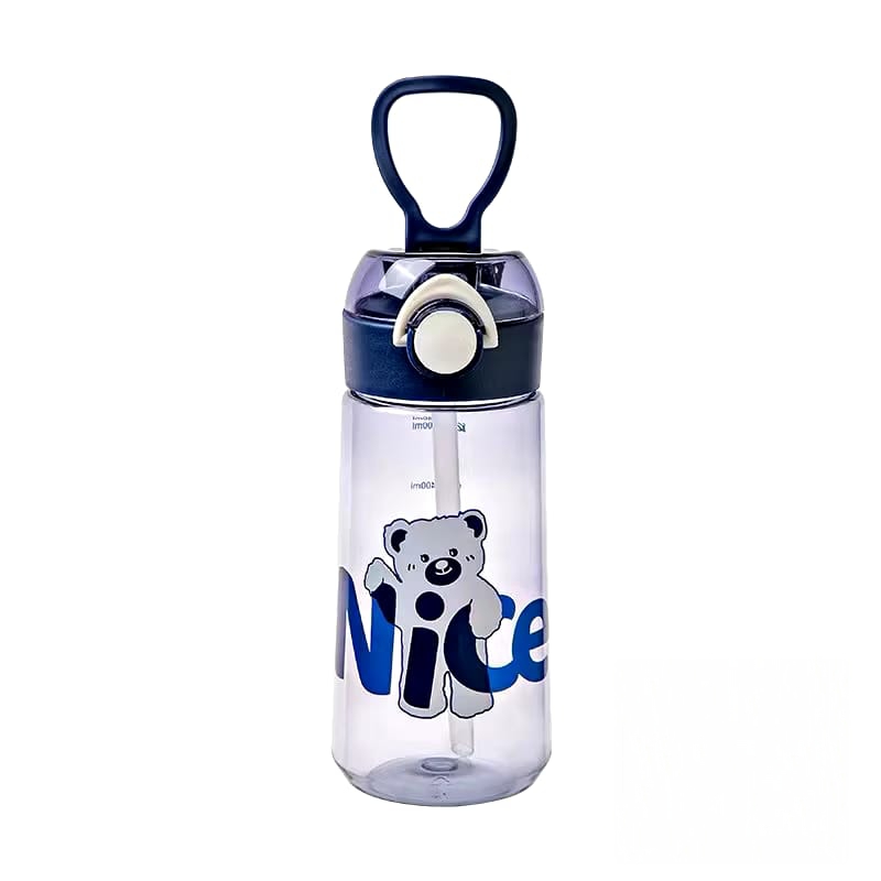 Botol Minum Anak Nice Bear 580ml (2356) - BIRU (Free Sedotan)
