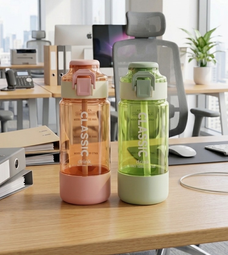 Botol Minum Sport Classic 580ml (3237) - GREEN (Free Sedotan)