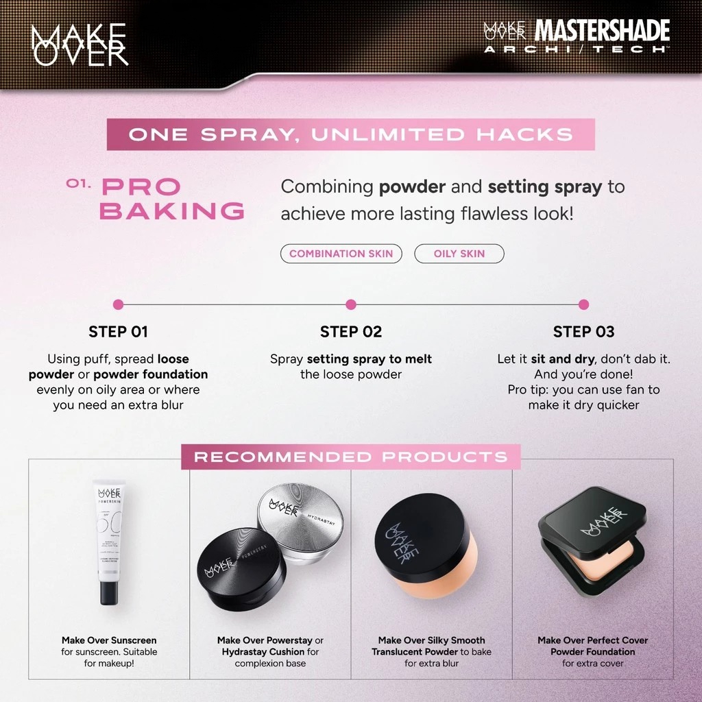 Make Over Hydrastay Lasting Glow Setting Spray 80ml