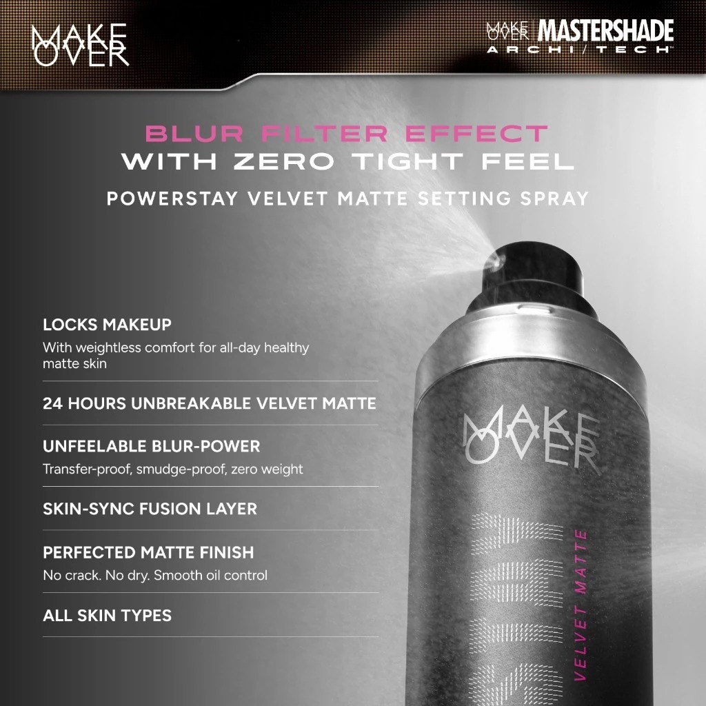 Make Over Powerstay Velvet Matte Setting Spray 70ml