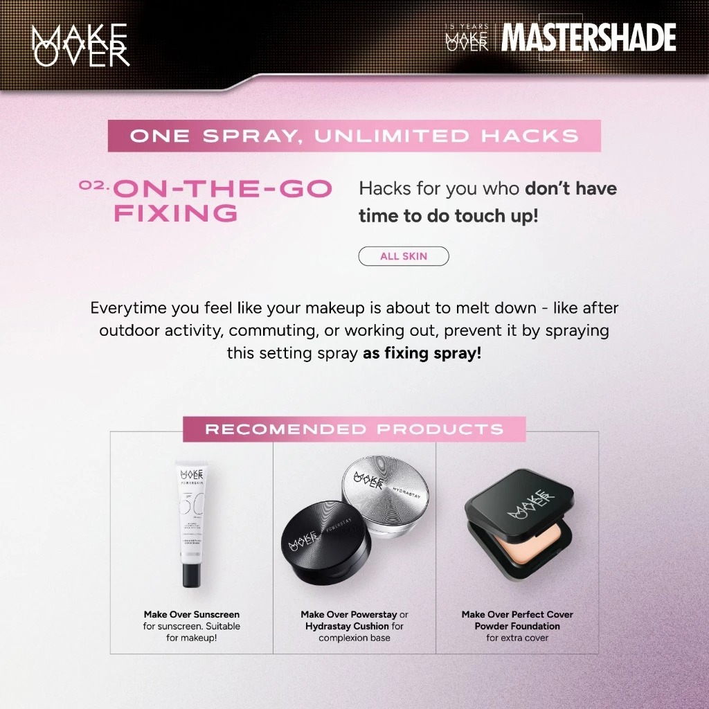 Make Over Powerstay Velvet Matte Setting Spray 70ml