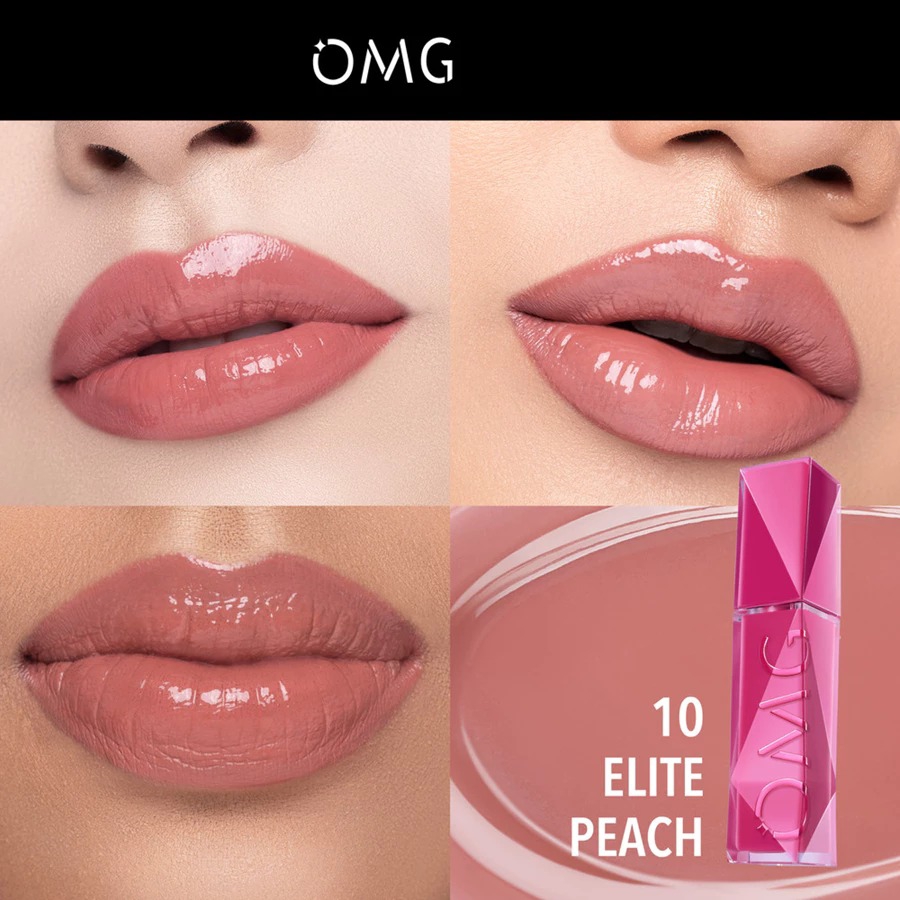 Oh My Glam Colorlast Lip Vinyl 2.5gr - 10 Elite Peach (OMG)