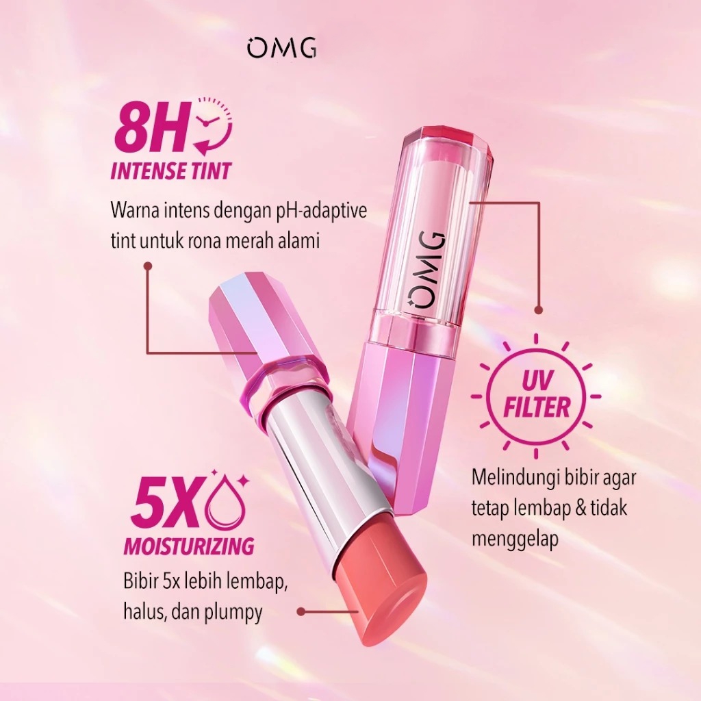 Oh My Glam Gloss Up Tinted Lip Balm 3.5gr - 01 Pinky Promise (OMG)