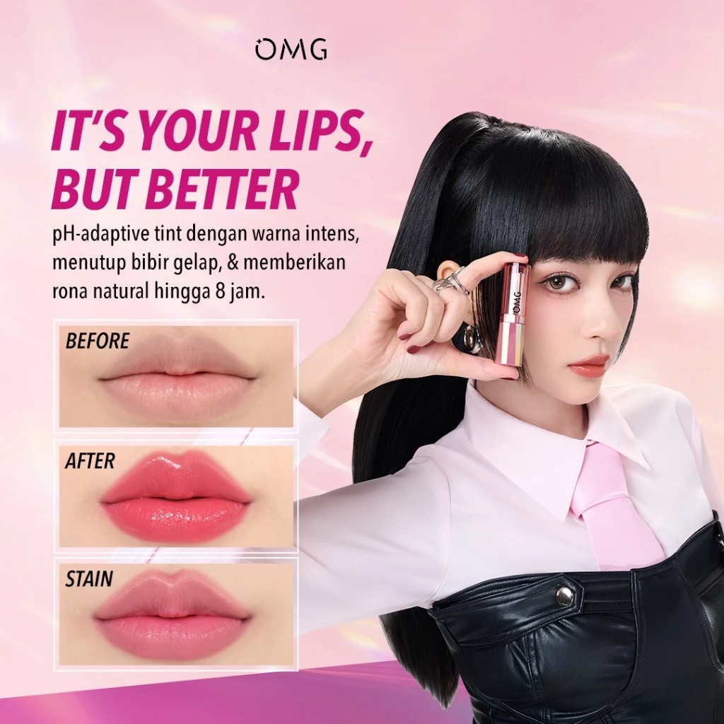 Oh My Glam Gloss Up Tinted Lip Balm 3.5gr - 01 Pinky Promise (OMG)