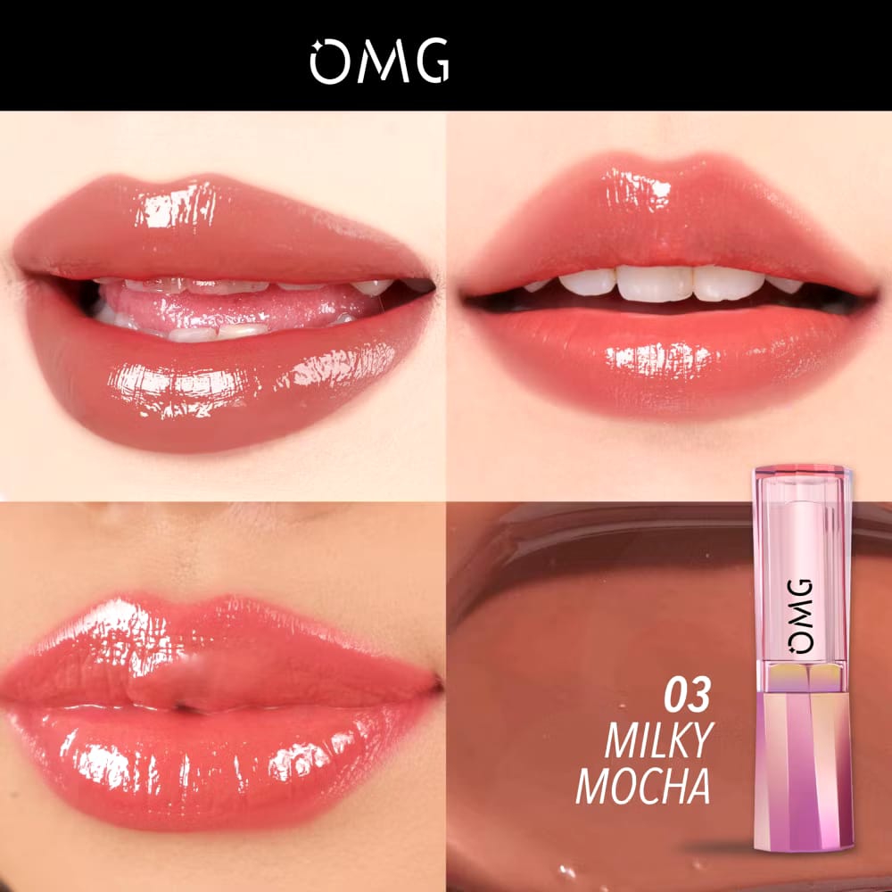 Oh My Glam Gloss Up Tinted Lip Balm 3.5gr - 03 Milky Mocha (OMG)