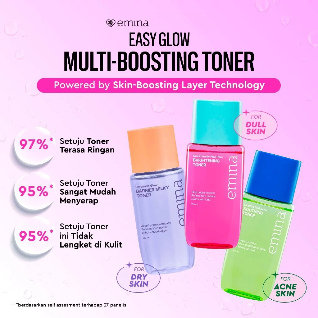 Emina Toner Complete Series 100ml - Barrier Milky Toner (Ceramide Glow)