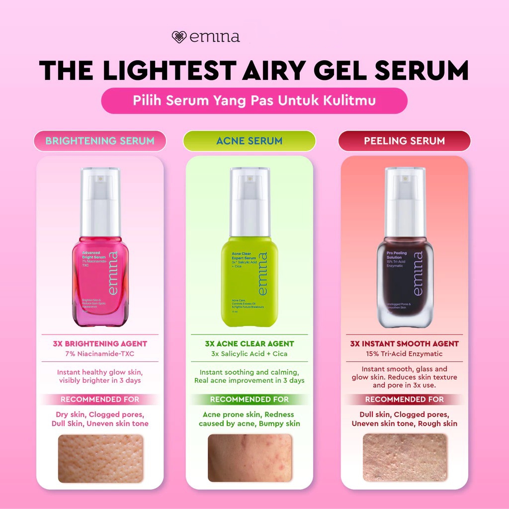 Emina Serum 17ml - Acne Clear Expert Serum (3x Salicylic Acid+Cica)