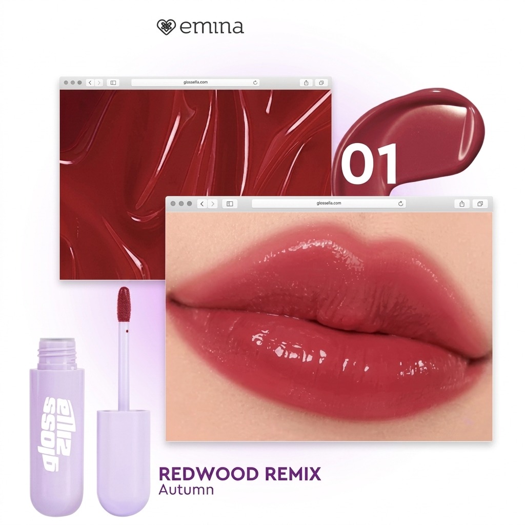 Emina Glosszilla Lightweight Lip Jelly Vinyl 3gr - 01 Redwood Remix