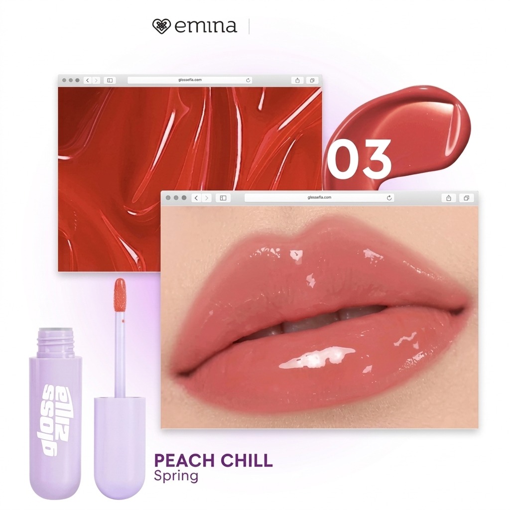Emina Glosszilla Lightweight Lip Jelly Vinyl 3gr - 03 Peach Chill