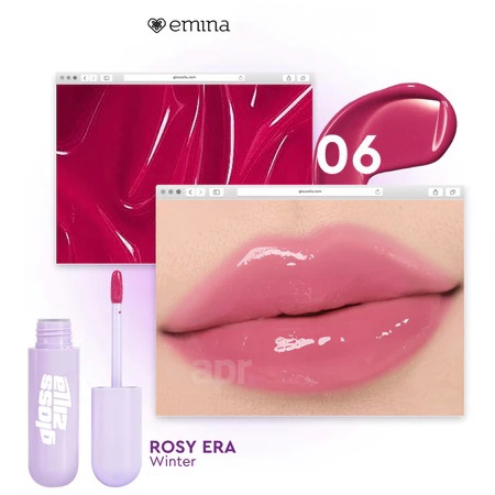 Emina Glosszilla Lightweight Lip Jelly Vinyl 3gr - 06 Rosy Era