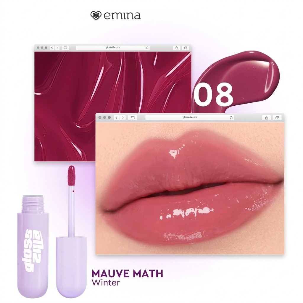 Emina Glosszilla Lightweight Lip Jelly Vinyl 3gr - 08 Mauve Math