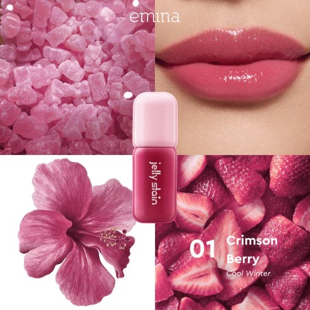 Emina Jelly Stain 3gr - 01 Crimson Berry (Lip Tint)