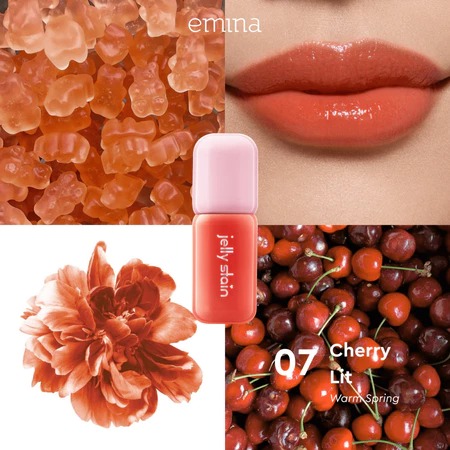 Emina Jelly Stain 3gr - 07 Cherry Lit (Lip Tint)