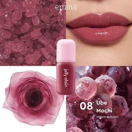 Emina Jelly Stain 3gr - 08 Ube Mochi (Lip Tint)