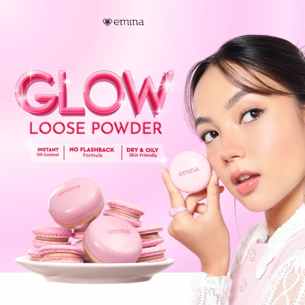 Emina Glowfixer Blur Powder SPF20 PA++ 8gr - 02 Lit Up (Loose Powder)