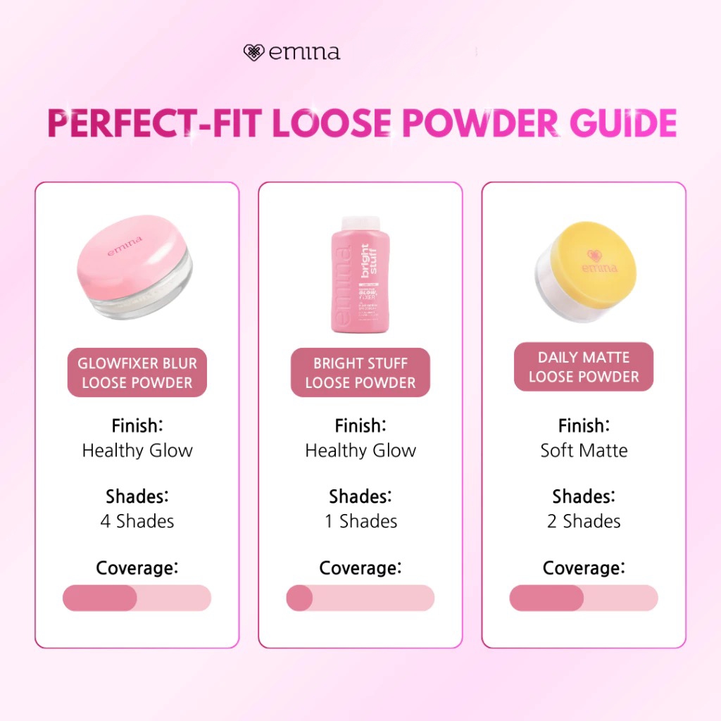 Emina Glowfixer Blur Powder SPF20 PA++ 8gr - 02 Lit Up (Loose Powder)