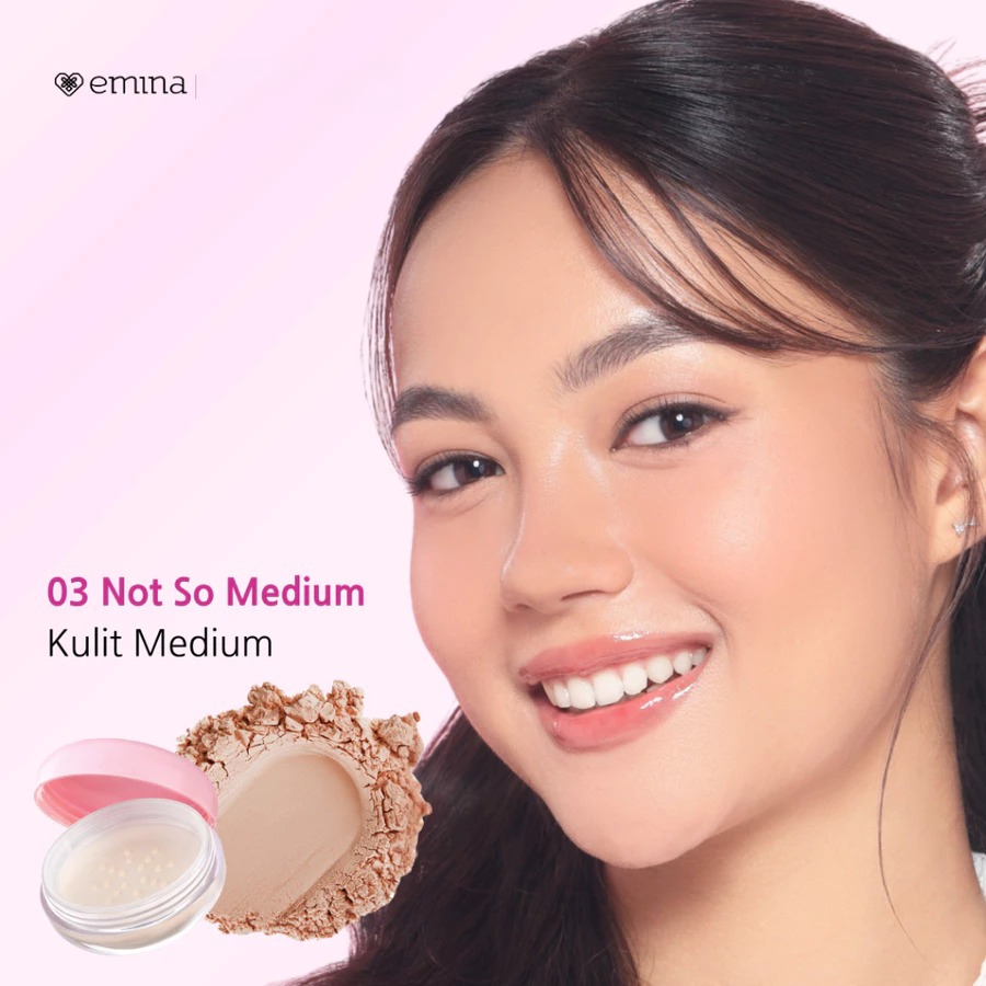Emina Glowfixer Blur Powder SPF20 PA++ 8gr - 03 Not So Medium (Loose Powder)