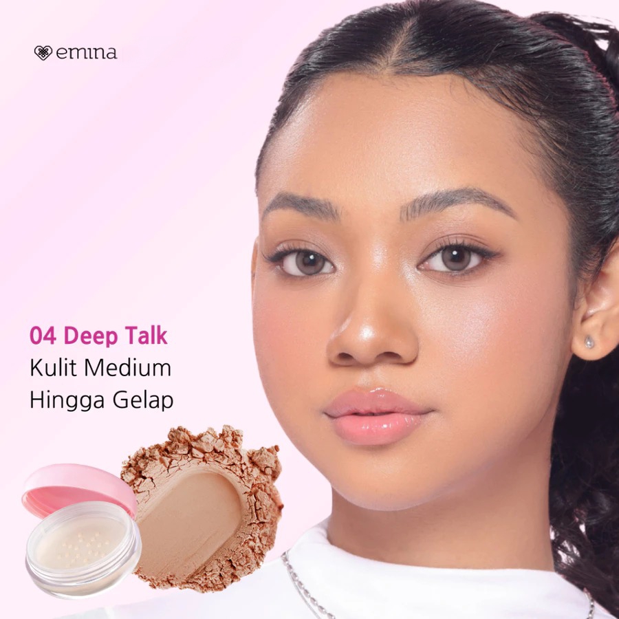 Emina Glowfixer Blur Powder SPF20 PA++ 8gr - 04 Deep Talk (Loose Powder)