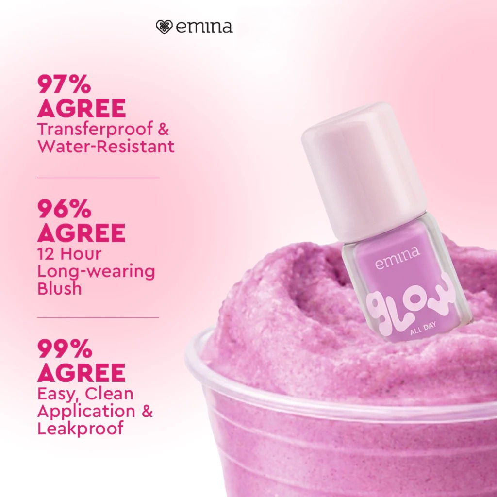 Emina Glow All Day Liquid Blush 2.5gr - 01 Mauve Cloud
