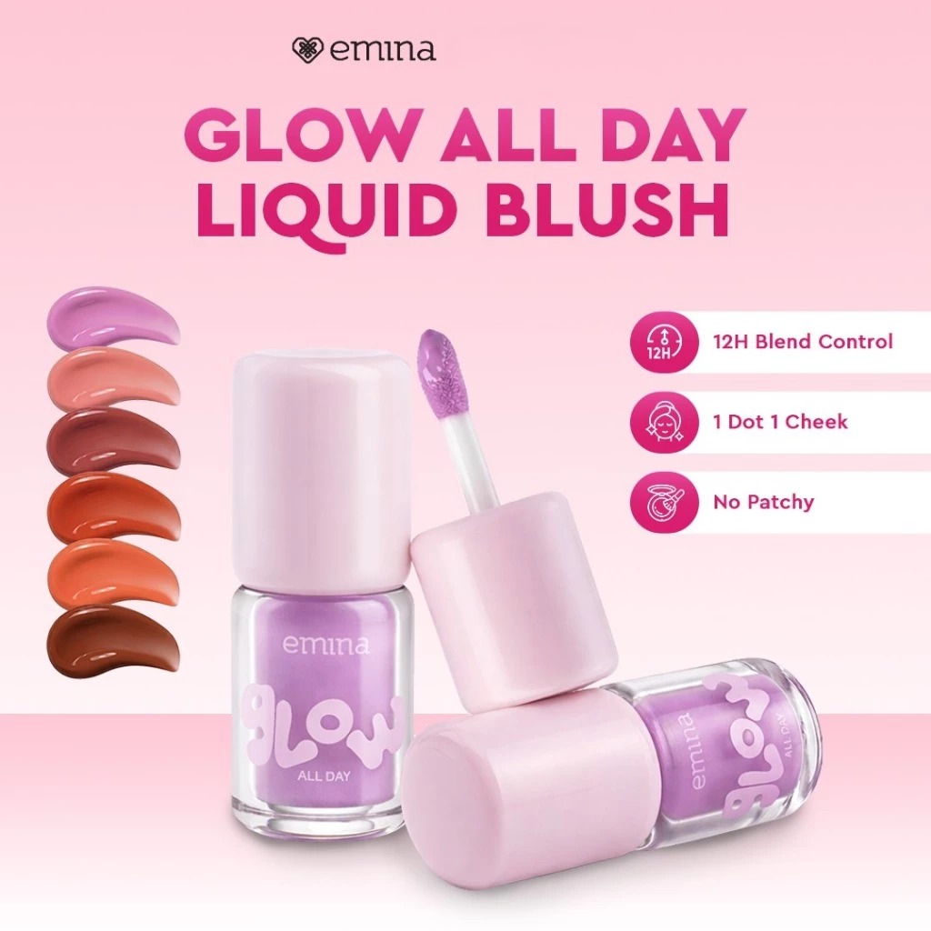 Emina Glow All Day Liquid Blush 2.5gr - 04 Berry Beat