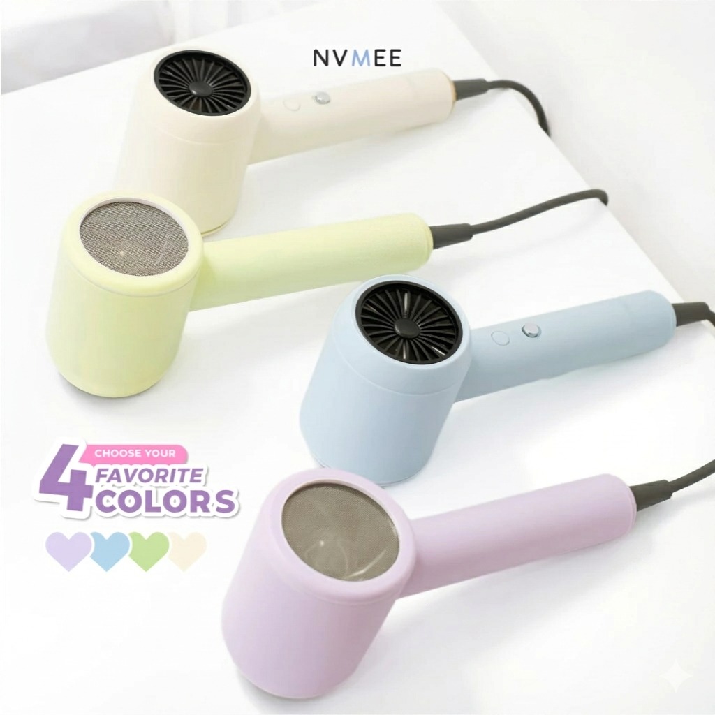 NVMEE LUNA Hair Dryer 4 Mode Temperature - LILAC (Alat Pengering Rambut)