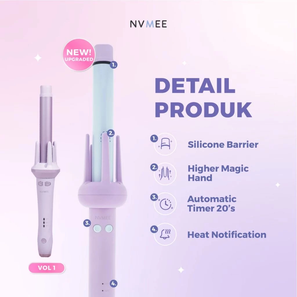 NVMEE LIBRA Hair Stylers 2.0  - PINK (Catokan Penataan Rambut Keriting)