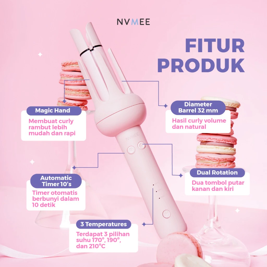 NVMEE TAURUS Hair Stylers 2.0 - LIME (Catokan Penataan Rambut Keriting)