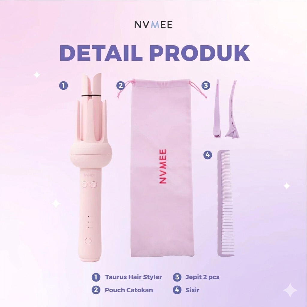 NVMEE TAURUS Hair Stylers 2.0 - LIME (Catokan Penataan Rambut Keriting)