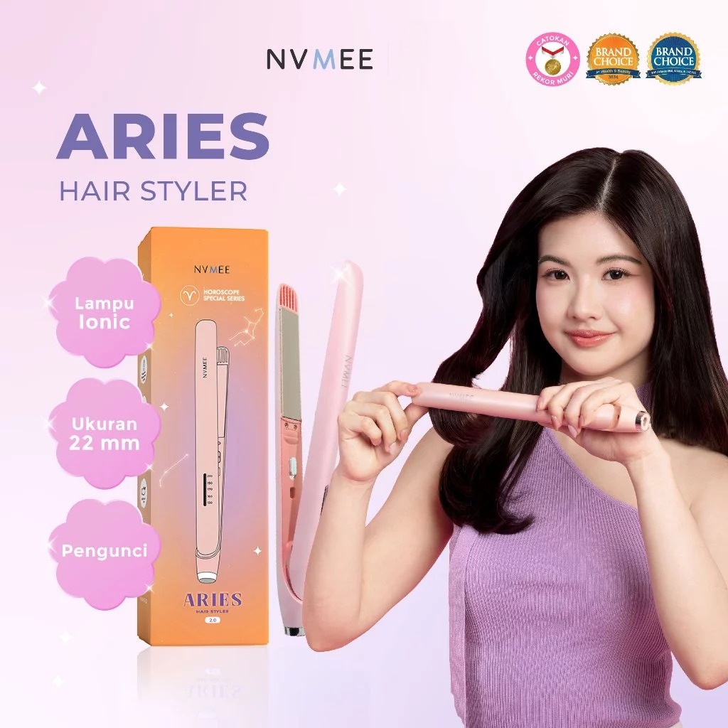 NVMEE ARIES Hair Stylers (Catokan Penataan Rambut Lurus & Keriting)
