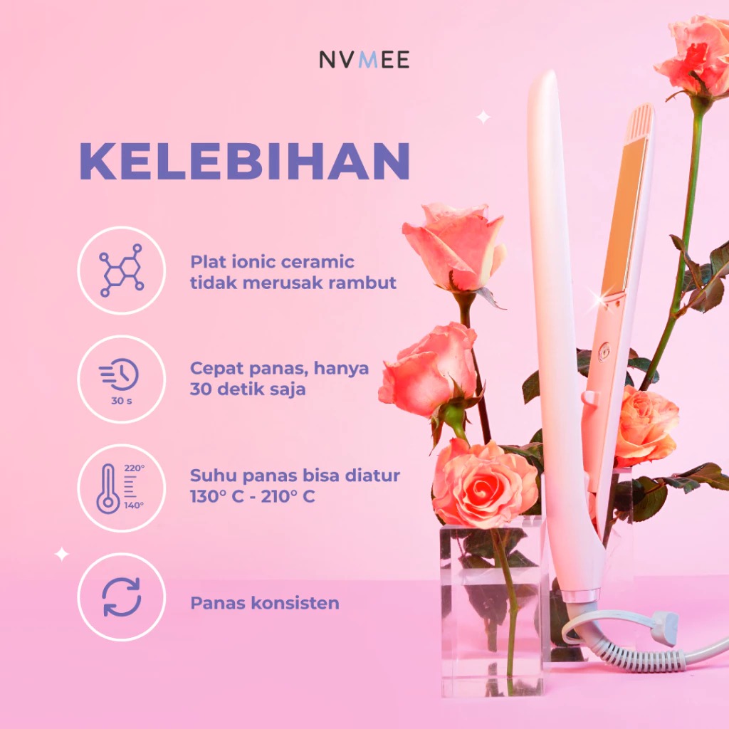 NVMEE ARIES Hair Stylers (Catokan Penataan Rambut Lurus & Keriting)