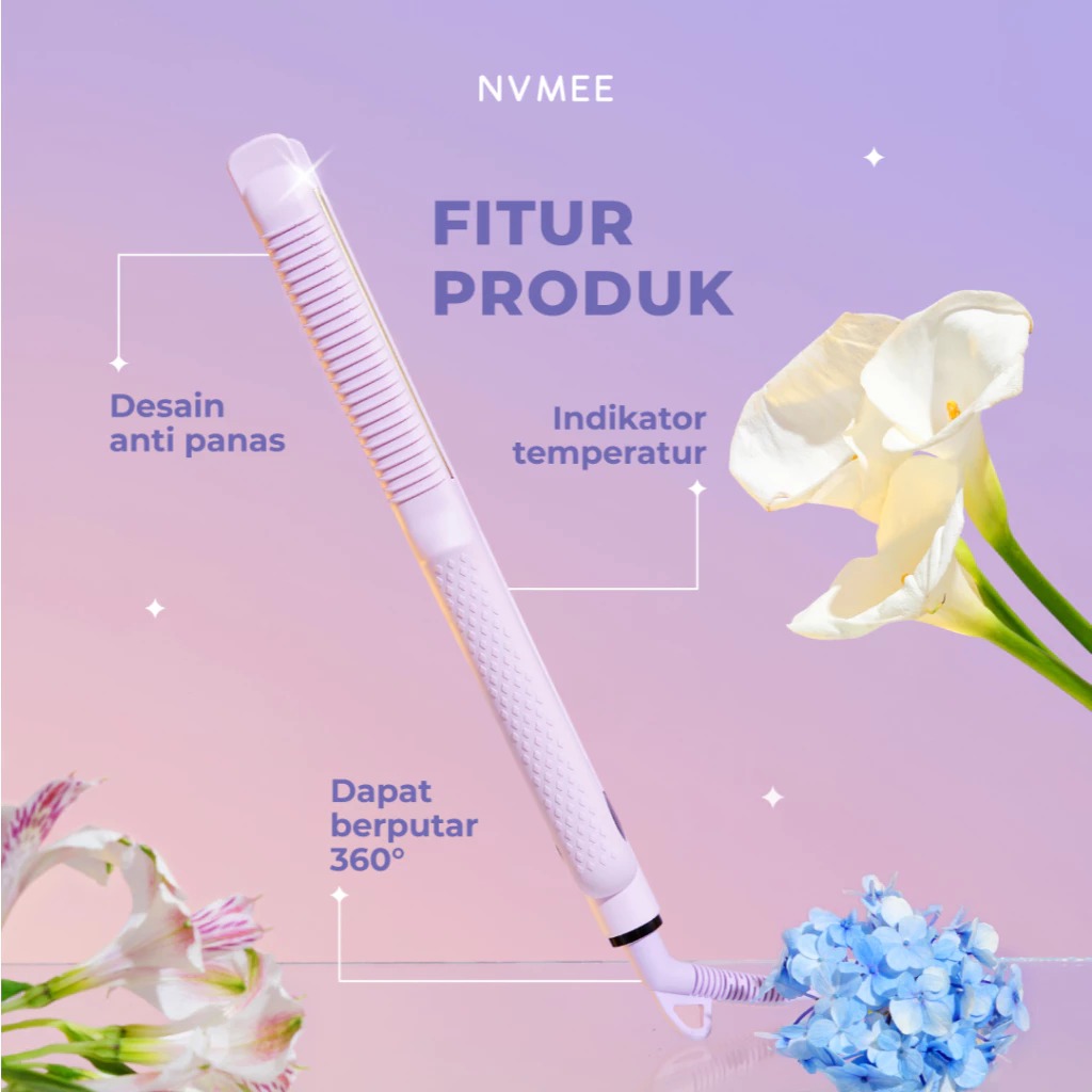 NVMEE SATURN Hair Stylers - LILAC (Catokan Penataan Rambut Lurus)