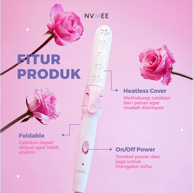 NVMEE SCORPIO Hair Stylers 2in1 (Catokan Lipat Penataan Rambut Lurus & Keriting)