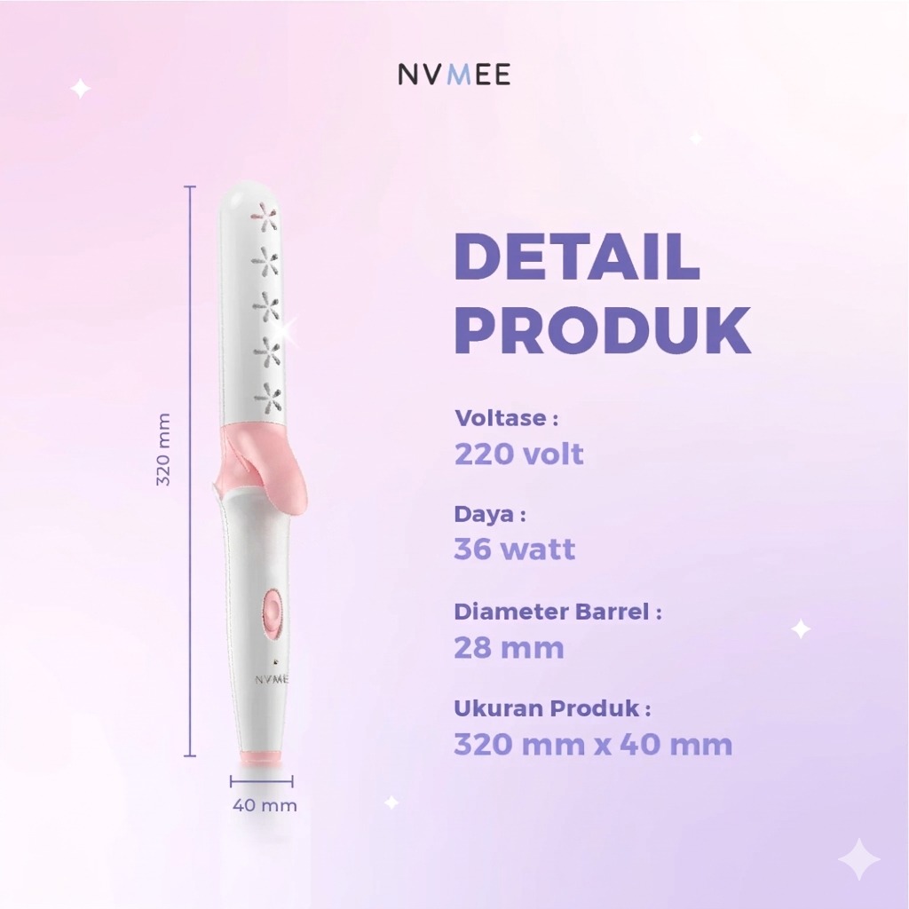 NVMEE SCORPIO Hair Stylers 2in1 (Catokan Lipat Penataan Rambut Lurus & Keriting)