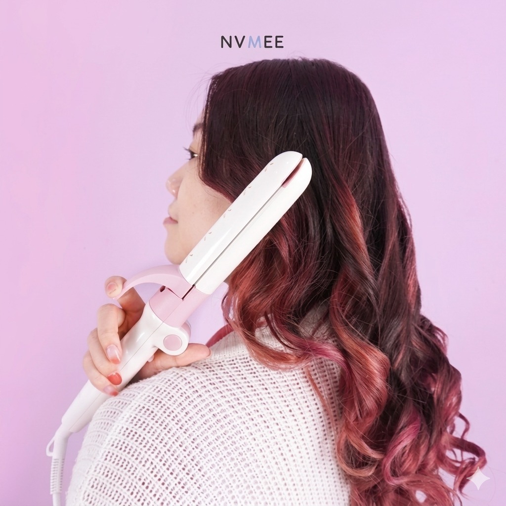 NVMEE SCORPIO Hair Stylers 2in1 (Catokan Lipat Penataan Rambut Lurus & Keriting)