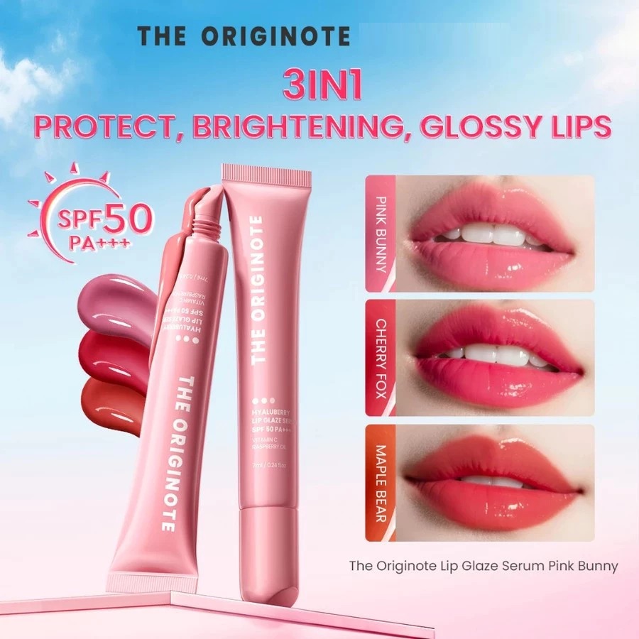 The Originote Hyaluberry Lip Glaze Serum 7ml - Pink Bunny (SPF50 PA+++)