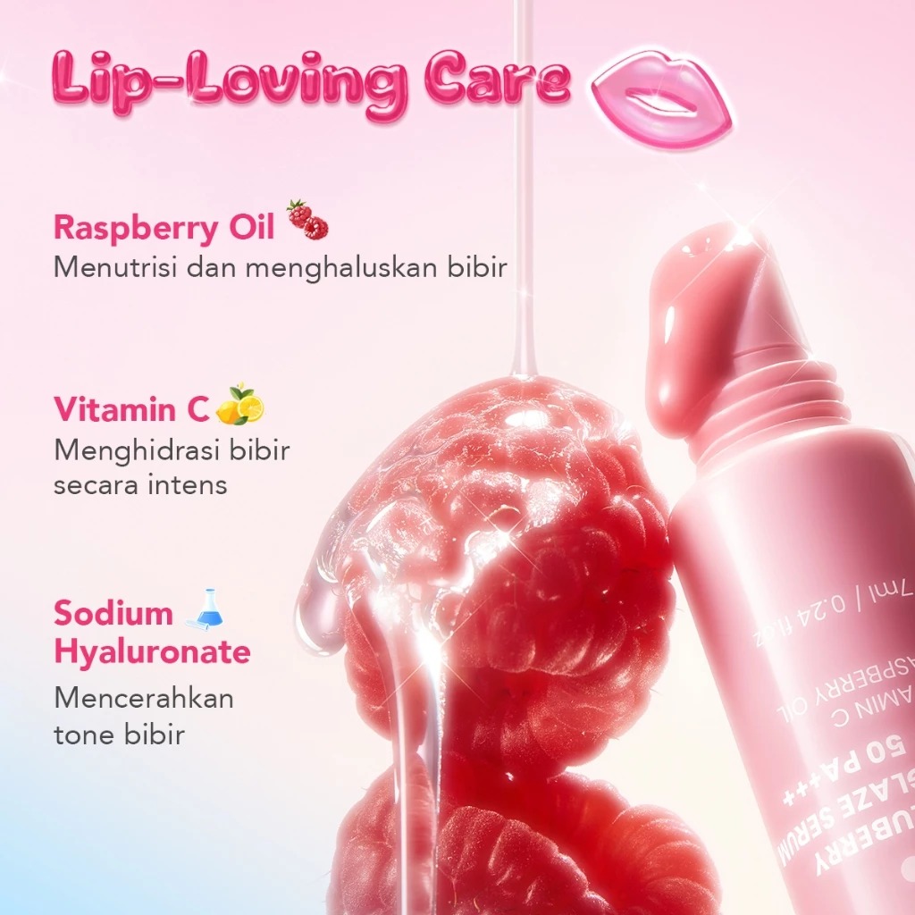 The Originote Hyaluberry Lip Glaze Serum 7ml - Mapple Bear (SPF50 PA+++)
