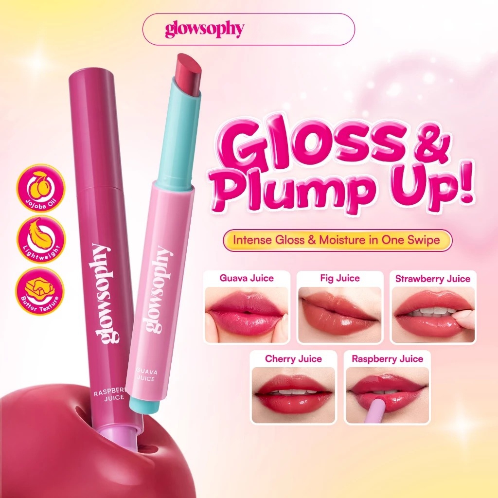 Glowsophy Color Crush Juicy Tinted Lip Balm 2gr - Raspberry Juice
