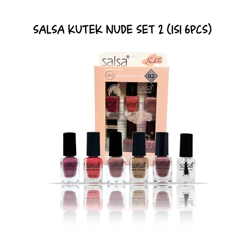 (PAKET ISI 6) SALSA Kutek Nail Polish Nude Set2