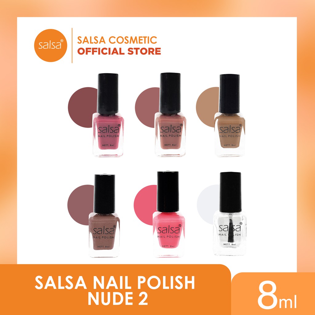 (PAKET ISI 6) SALSA Kutek Nail Polish Nude Set2