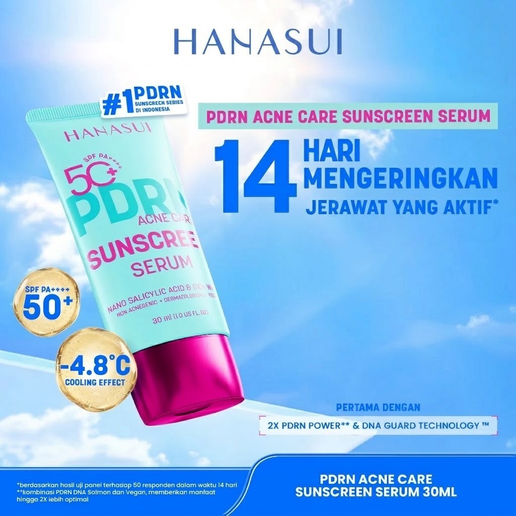 Hanasui PDRN Sunscreen Serum SPF50+ PA++++ 30ml - Acne Care